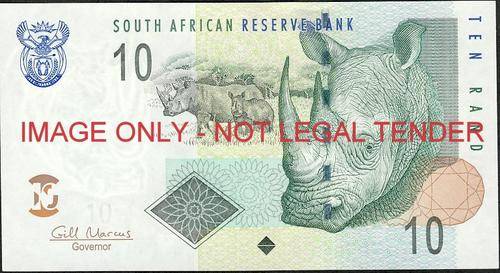 Gill Marcus First Issue Ten Rand Prefix AA unc condition