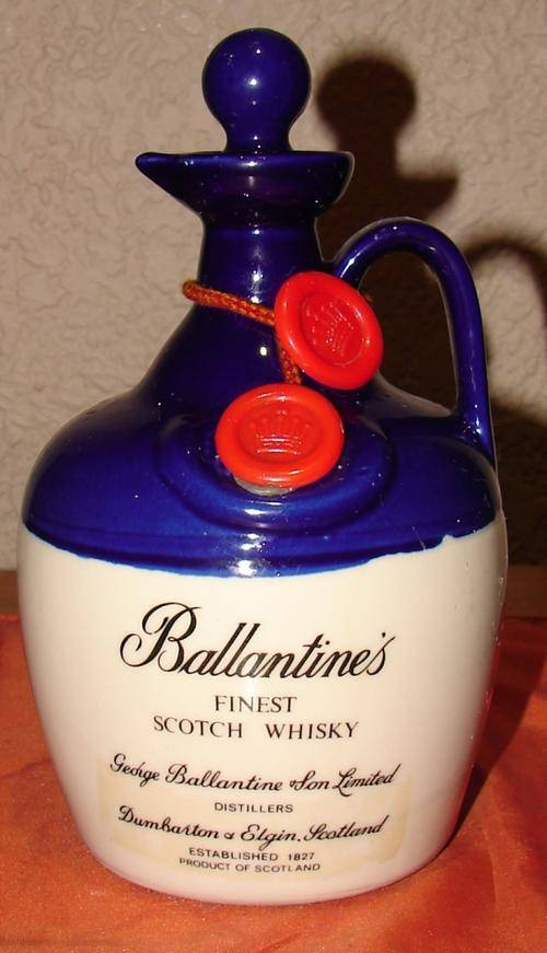 Beautiful Ballantines Ceramic Scotch Whiskey Decanter(Empty)-Good condition