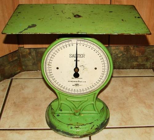 Large heavy Victorian style antique Salter no 55 scale,  W-56 lb-Made in England-used at Post Office