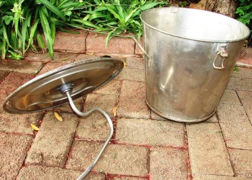 Big vintage TSP stainless steel manual dough Bread Kneader-Good condition in working order