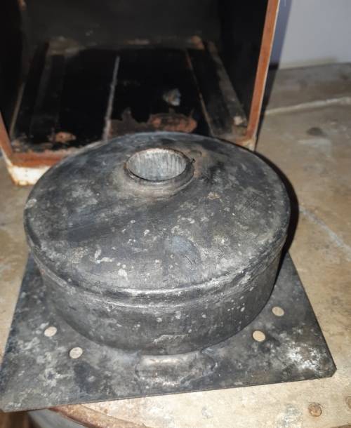 Vintage SA Railway Services SARS red one way Railway signal Lantern with inside  burner