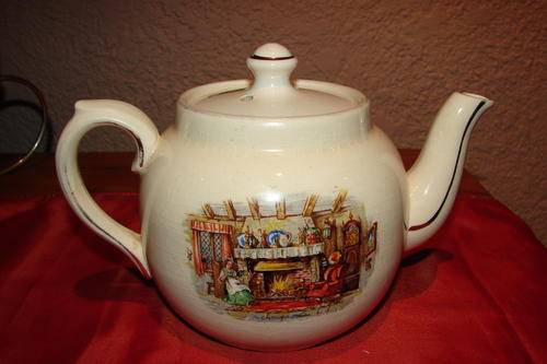 Beautiful Price Bros Kettle "An English Fireside" Scene