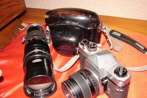 Vintage ASAHI SP 1000(57 60821) Pentax Camera with Cunor Telephoto Lens