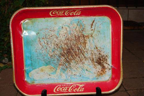 Original Coca Cola Tray - marked copyright Coca Cola Co 1934 - Lenght 33cm, width 27cm