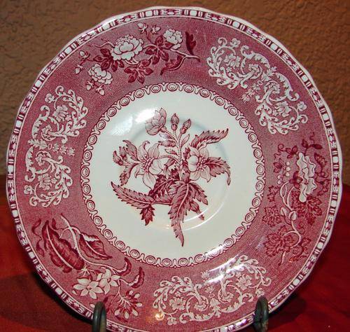 2 x Spode-Pink Camilla Porcelain Plates Dia. 16cm and 15cm
