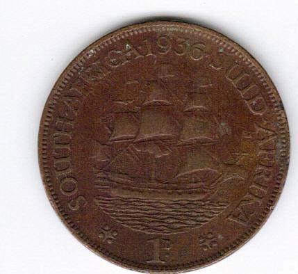 THE 1936 RARE SOUTH AFRICA PENNY !!WOW!!