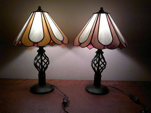 Stained glass bedlamp set