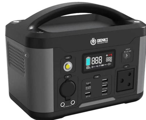 Genki 500w Portable Power Station - Black-