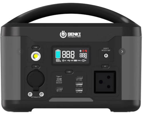 Genki 500w Portable Power Station - Black-