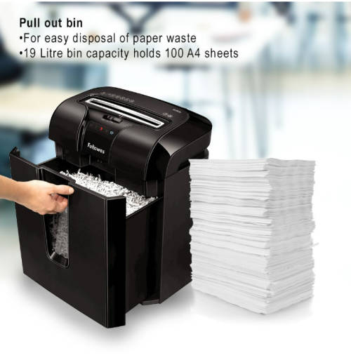 Fellowes Powershred 63Cb 10 Sheet Cross Cut Jam Free Paper Shredder
