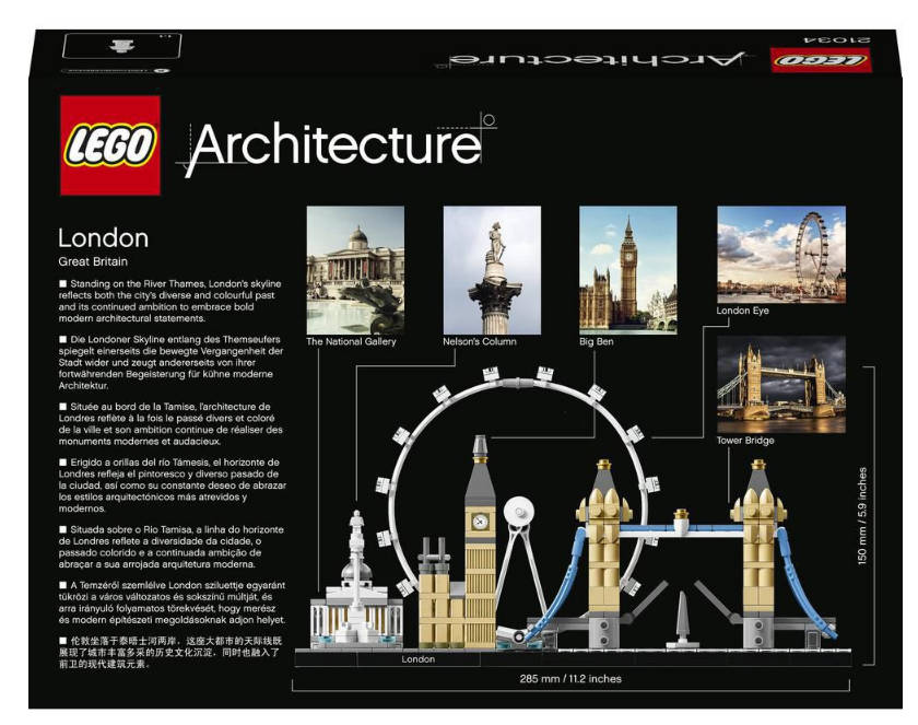LEGO® Architecture London Skyline Collection 21034 Building Toy Set - 468 Pieces