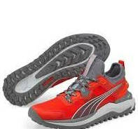 Puma Men`s Voyage Nitro Trail Running Shoes - Cherry Tomato- Castlerock-Size UK10
