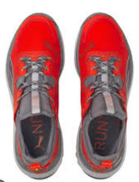 Puma Men`s Voyage Nitro Trail Running Shoes - Cherry Tomato- Castlerock-Size UK10