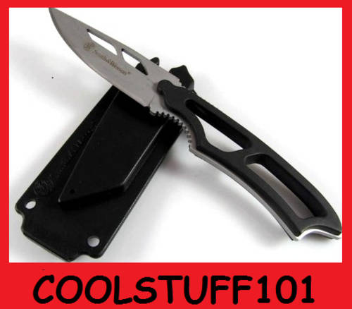 Brand New Smith and Wesson SW990 Fixed Blade Neck Knife with Sheath!!! Crazy R1 No Reserve Auction