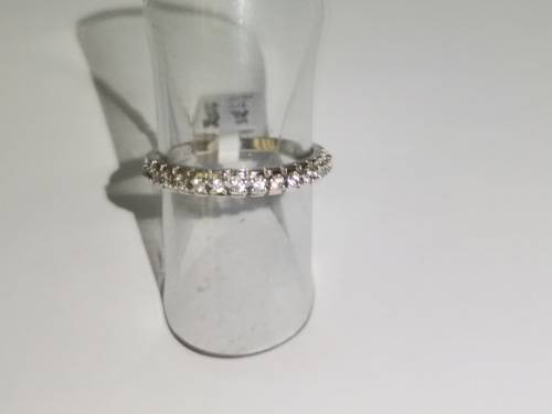 Unique Half-Eternity Sterling Silver Ring