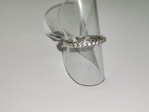 Unique Half-Eternity Sterling Silver Ring