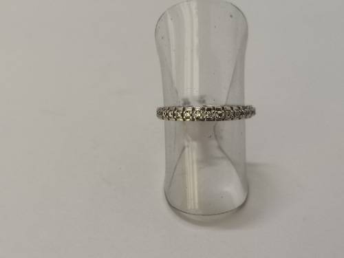 Unique Half-Eternity Sterling Silver Ring