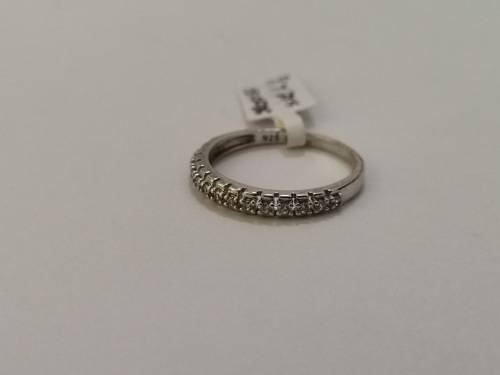 Unique Half-Eternity Sterling Silver Ring
