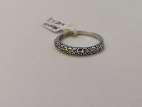 Unique Half-Eternity Sterling Silver Ring