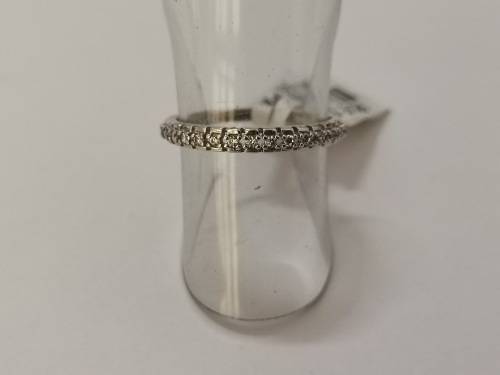 Unique Half-Eternity Sterling Silver Ring