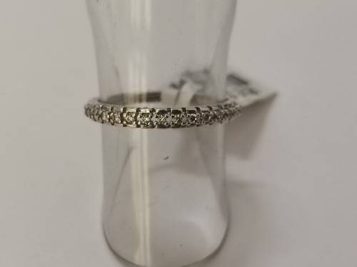Unique Half-Eternity Sterling Silver Ring