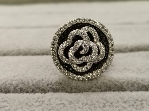 Unique, Flower, Sterling Silver Ring