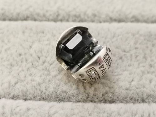 Pandora Logo Round Clip Charm
