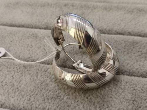 Medium Silver Hoops