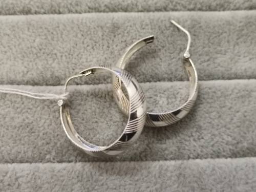 Medium Silver Hoops