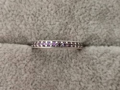Detailed Full-Eternity Silver PANDORA Ring