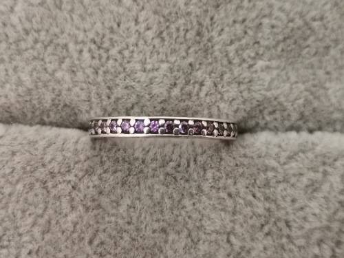Detailed Full-Eternity Silver PANDORA Ring