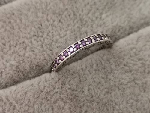 Detailed Full-Eternity Silver PANDORA Ring