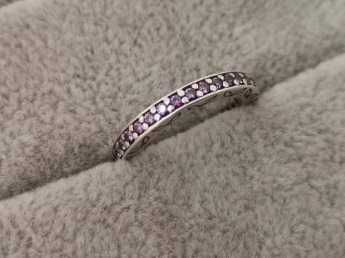 Detailed Full-Eternity Silver PANDORA Ring
