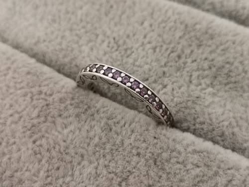 Detailed Full-Eternity Silver PANDORA Ring