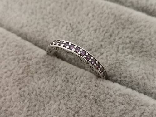Detailed Full-Eternity Silver PANDORA Ring