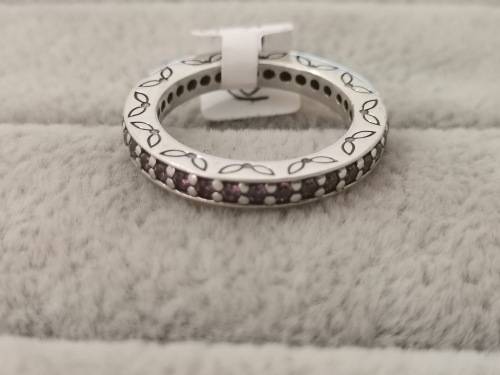 Detailed Full-Eternity Silver PANDORA Ring