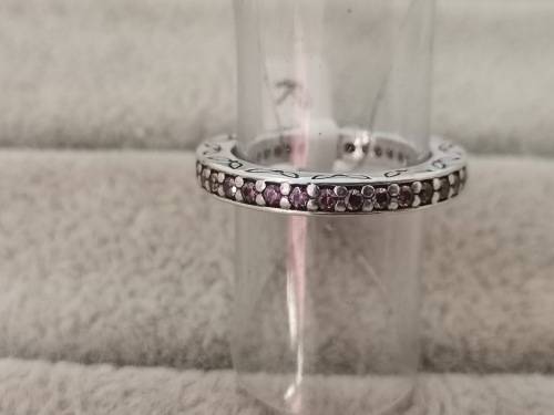 Detailed Full-Eternity Silver PANDORA Ring