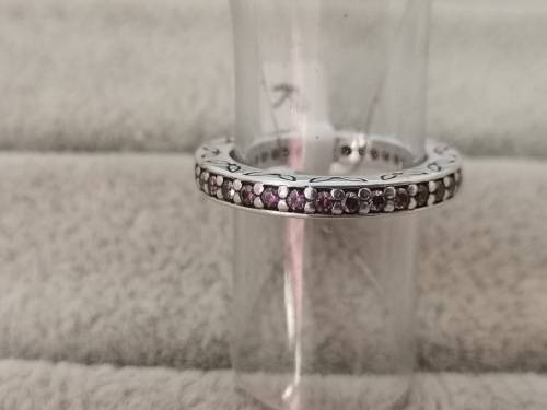Detailed Full-Eternity Silver PANDORA Ring