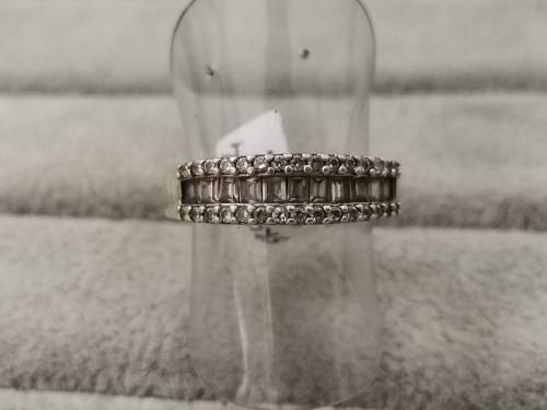 Big Silver Half-Eternity Ring
