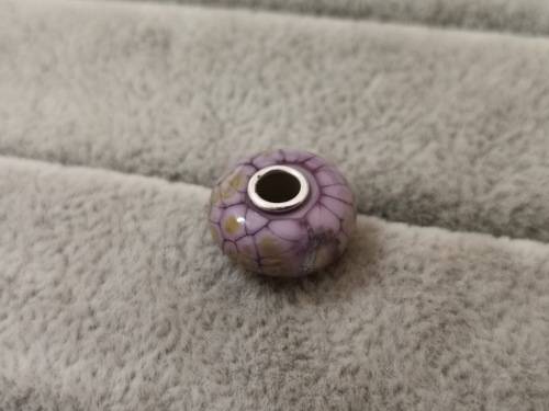 Purple and Gold Troll Bead Charm