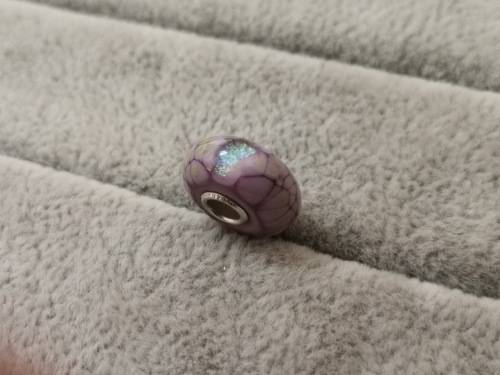 Purple and Gold Troll Bead Charm
