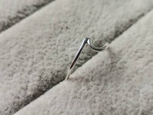 Silver Wave Ring (Size T)
