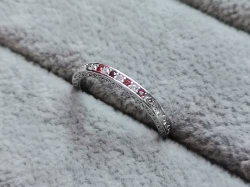 Detailed Silver Ring (Size Q)