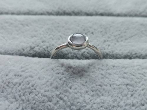 Dainty Silver Moonstone Ring