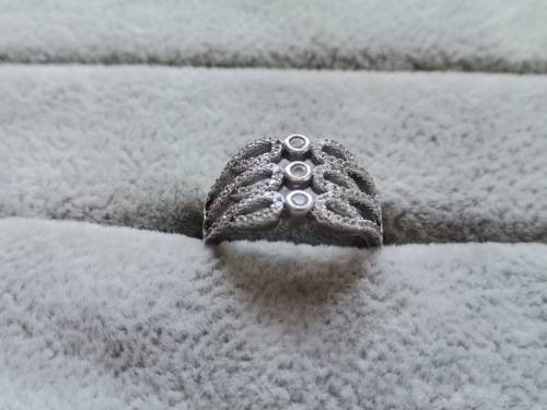 Detailed Silver Ring