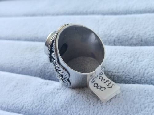 Discount!! Detailed Silver, Smokey Quartz Ring