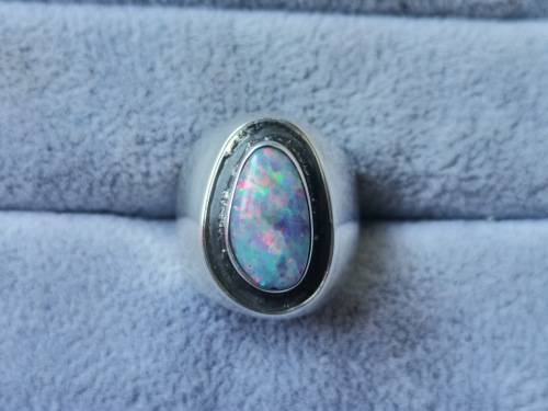 Silver Opal Ring