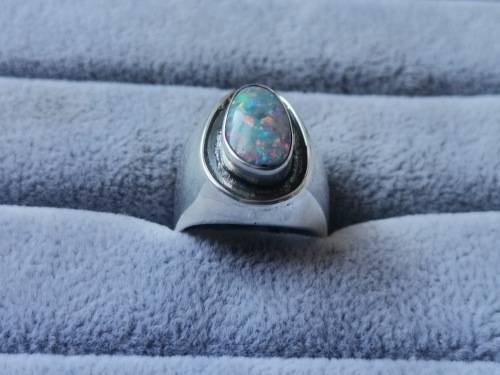 Silver Opal Ring