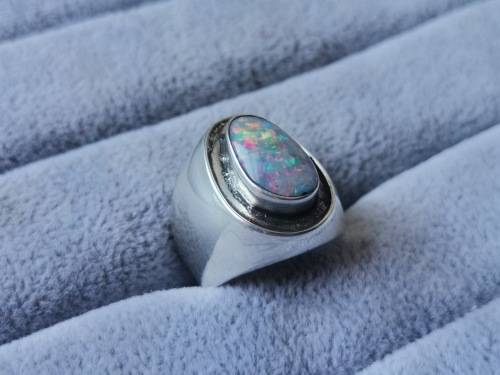 Silver Opal Ring
