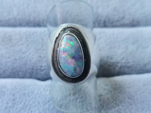 Silver Opal Ring